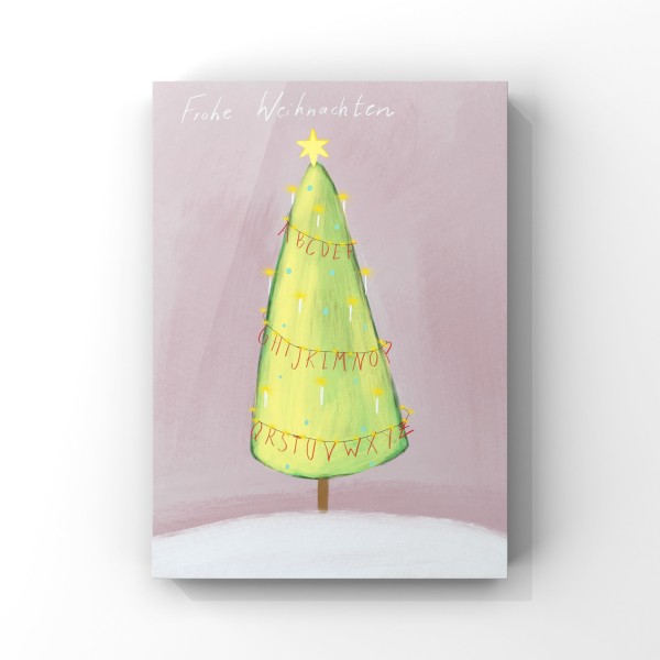 Weihnachtskarte Tannenbaum (Faltkarte A6)
